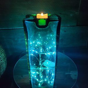 Decorative Glass Block Candleholder - Decor Craft - Christmas Lights